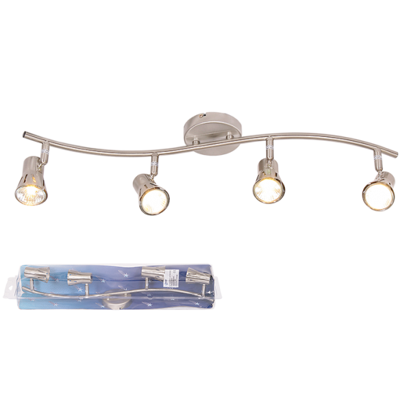 S152/4 Bright Star SAT/CHR SAT/CHR SPOTLIGHT 4X50W GU10 BASE 80MM BAR640MM