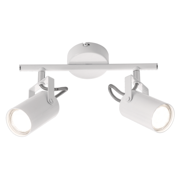 S406/2 Bright Star WHITE WHITE SPOTLIGHT 2X50W GU10 LED BAR 255MM
