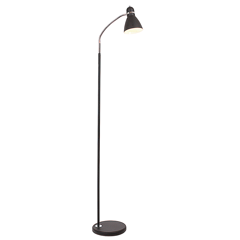 SL1098 Bright Star BLACK METAL FLEXI HEAD FLOOR LAMP 1X60W ES 1600MM