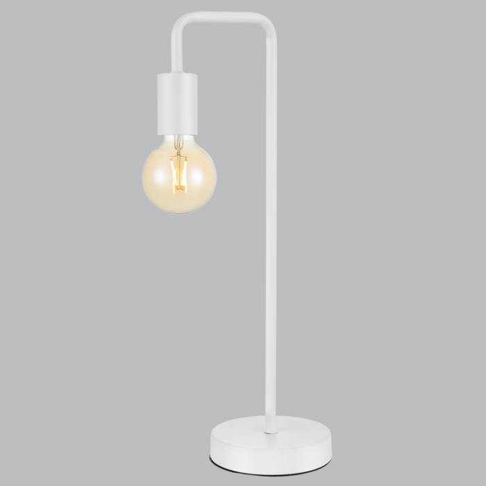 TL621 Bright Star WHITE SAND WHITE METAL TABLE LAMP 1X60W ES
