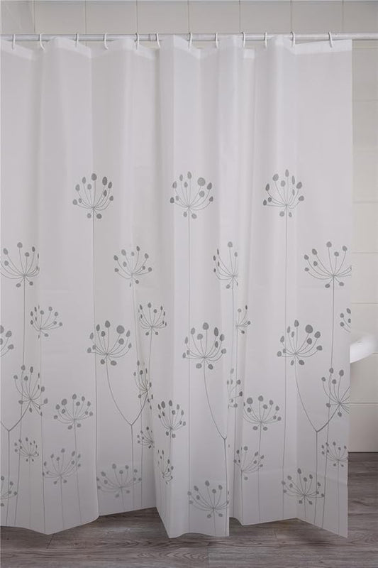 White Dandelion Shower Curtain - 13-SHC-DAND-WHT