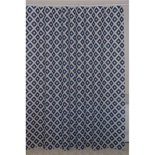 Navy Diamond Shower Curtain - 13-SHC-DIAM-NVY