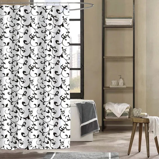 White Paisley Shower Curtain - 13-SHC-PSLY-WHT