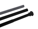 Black Shower Curtain Rod Large (105 - 240Cm) - 13-SHR-BLCK-LRG