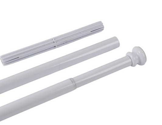White Shower Curtain Rod Large (105 - 240Cm) - 13-SHR-WHT0-LRG