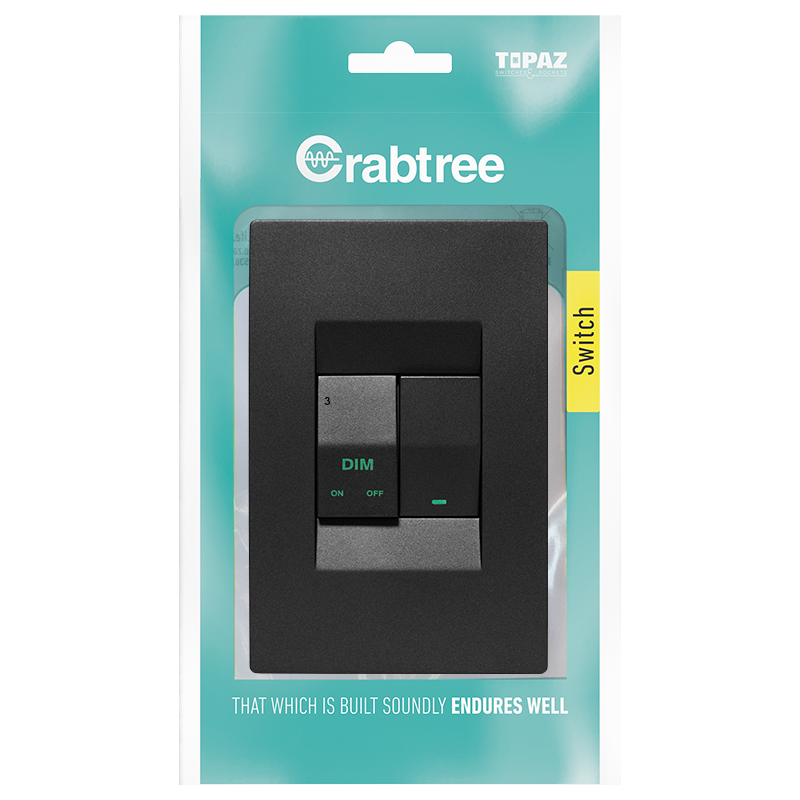 Crabtree 2 Lever(1x2 Way + 1x Bell Press) Complete with Coverplate | 15121/249BPP