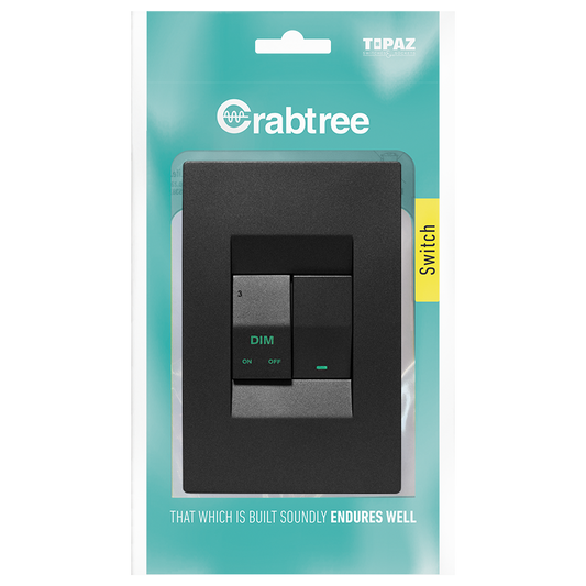 Crabtree 2 Lever(1x2 Way + 1x Bell Press) Complete with Coverplate | 15121/249BPP
