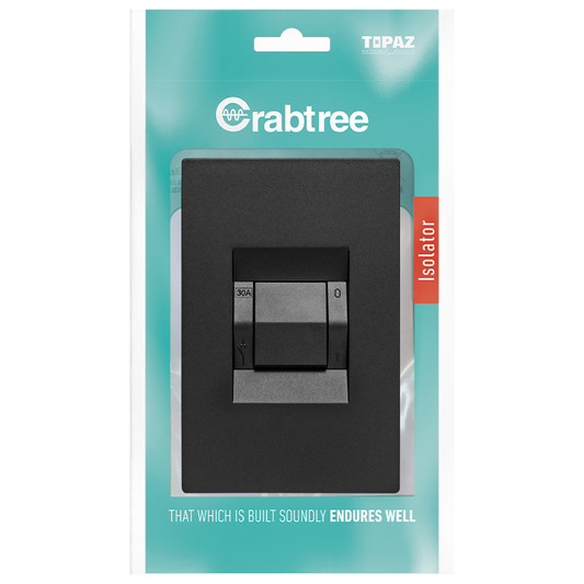 Crabtree Isolator 30A D/P 4x4 Complete with Coverplate | 15225/249P