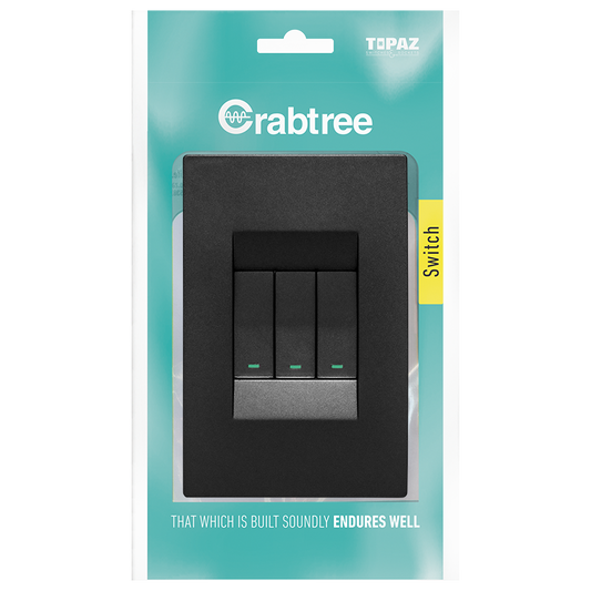 Crabtree 3 Lever 2 Way Complete with Coverplate | 15133/249P