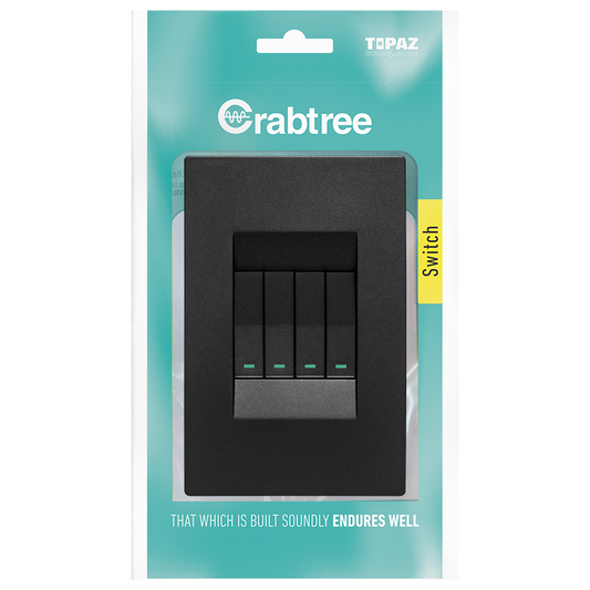Crabtree 4 Lever 1/2 Way Complete with Coverplate | 15142/249P