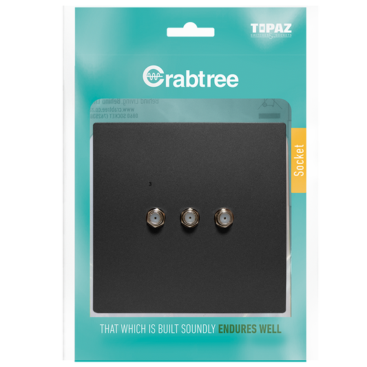 Crabtree 3 Mod Satellite Unit 4x4 Complete with Coverplate