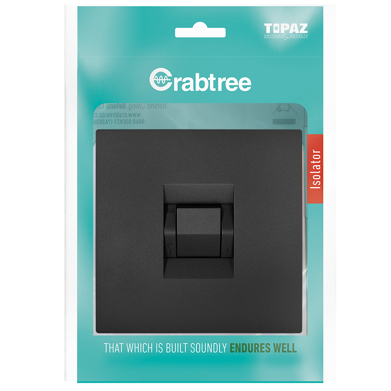 Crabtree Isolator 60A D/P 4x4 Complete with Coverplate | 15226/249P