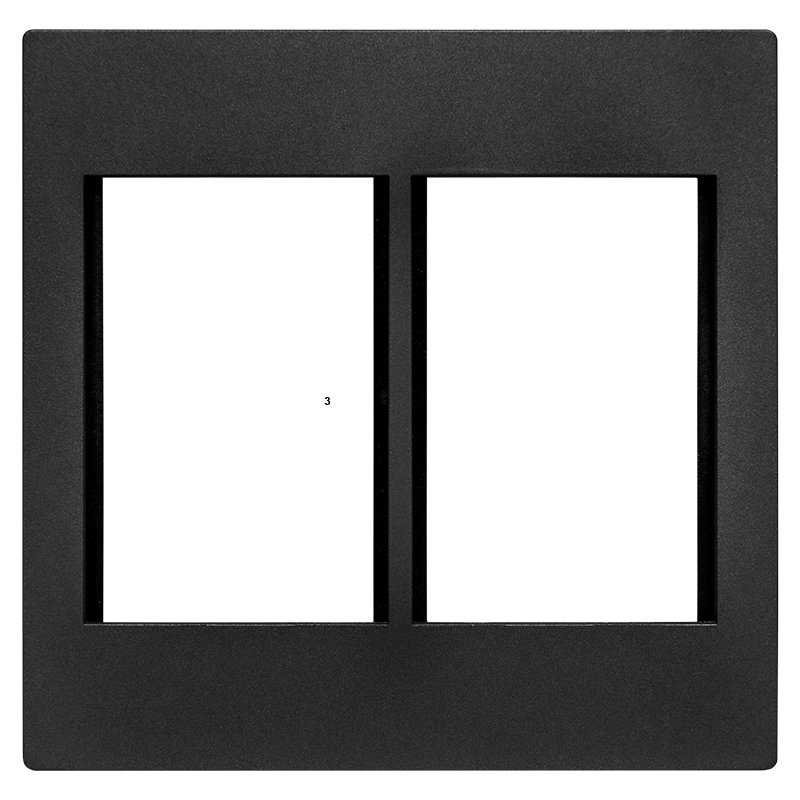 Crabtree Grid 6 Mod 4x4 (2 x 75x50mm) Cover + Yoke | 15303/249P