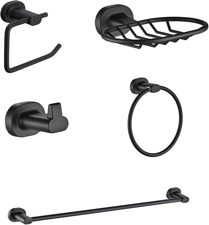 Zenna Black 5 Piece Set - 16-ZNB-5PCS-BLK