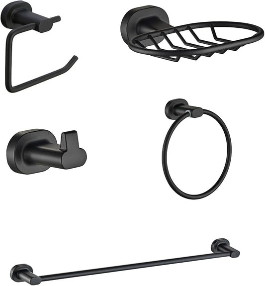 Zenna Black 5 Piece Set - 16-ZNB-5PCS-BLK