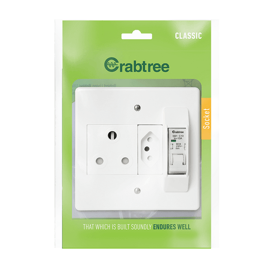 Circuit Breaker Combo socket with Coverplate 4x4 16A  | 18007/101
