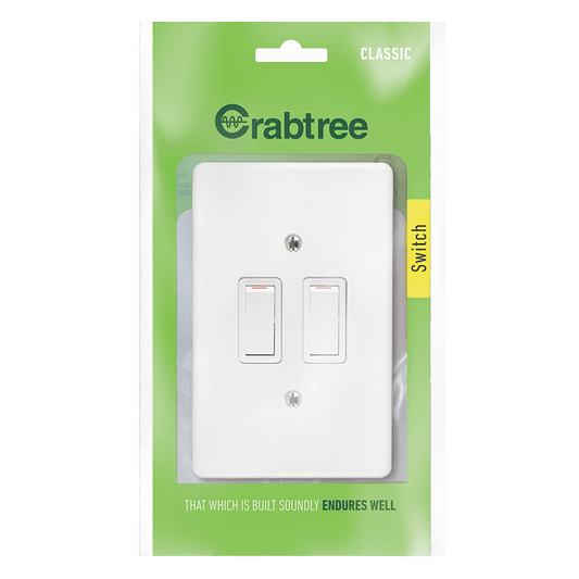 Classic 2L 1W Switch with Coverplate (Bag) - 18011/101