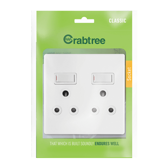 Classic Double Socket 4x4 with Coverplate  | 18063/101