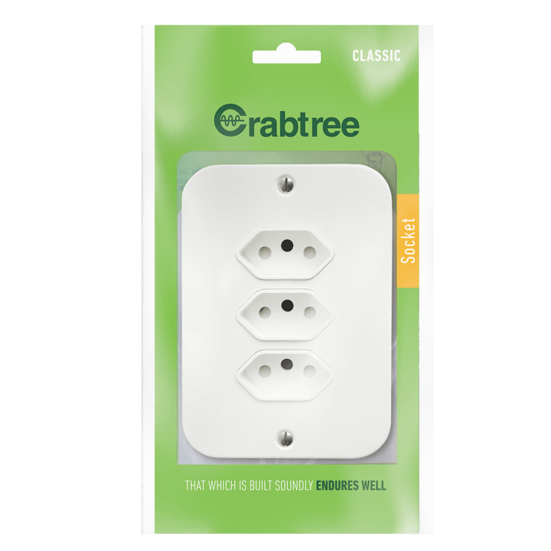 Industrial unswitched slimline 3×164-2 socket | 18085/101