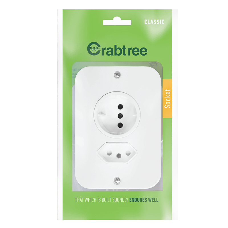 Industrial Schuko Combo Socket (Bag) - 18088/101