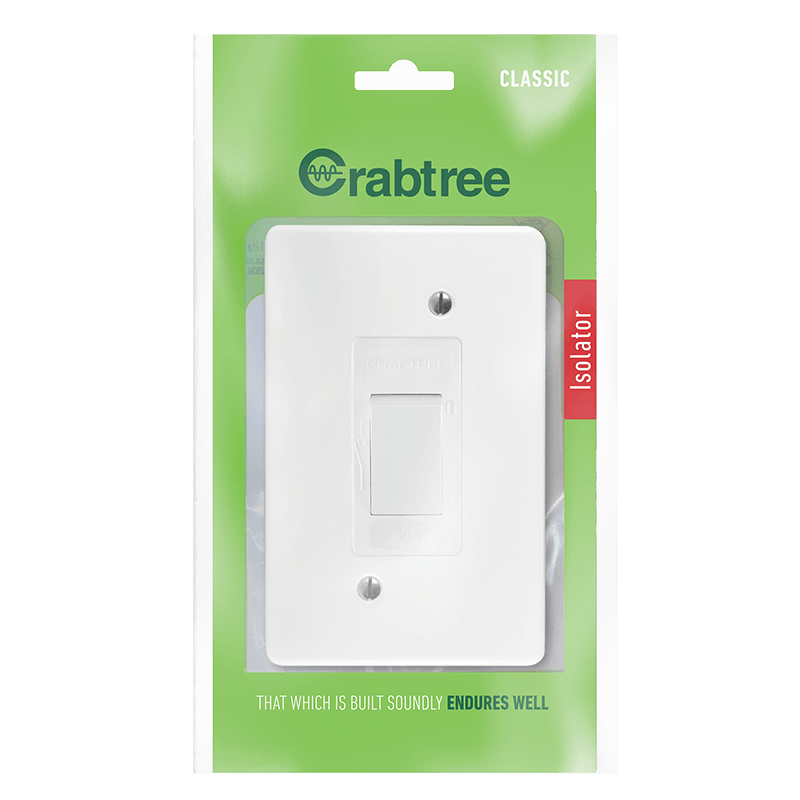 Classic 30A Isolator 2x4 with Coverplate (Bag) - 18110/101