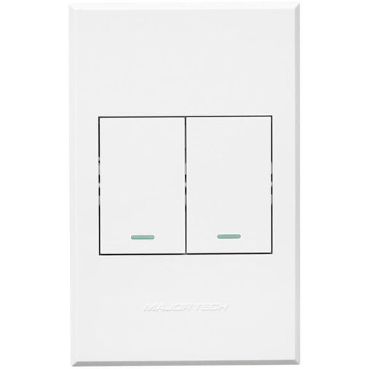 VETi 3 Two-Lever Two-Way Switch | 100mm x 50mm | Modern Flat-Design | White