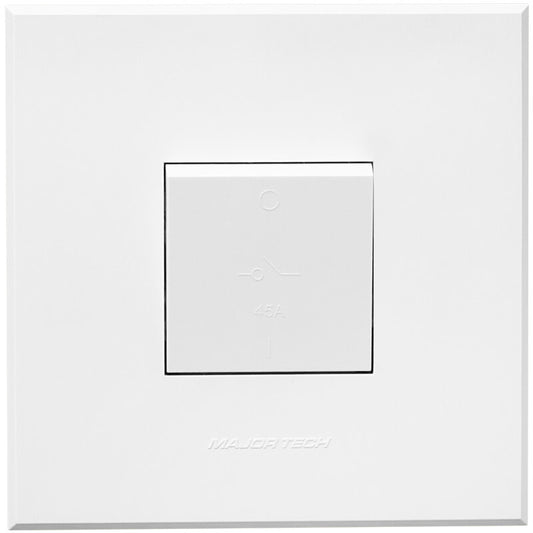 VETi 3 45A Triple Pole Isolator | 100mm x 100mm | Modern Flat-Design | White