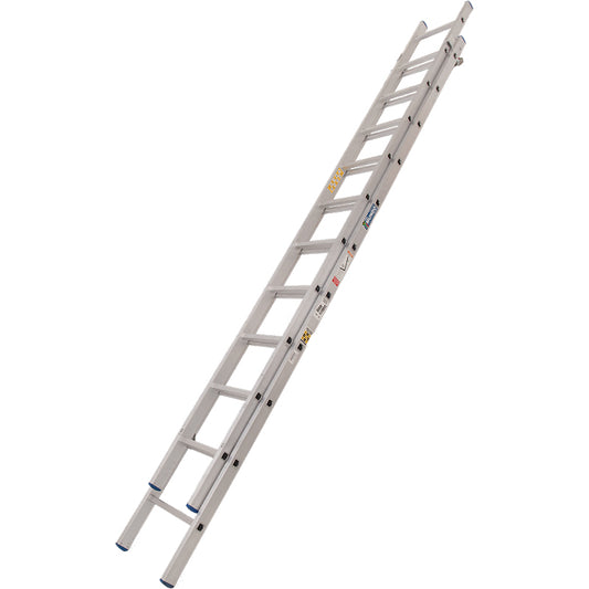 Mundo  MUEL 1006 Aluminium Extension Ladder – 3.43m to 6.0m