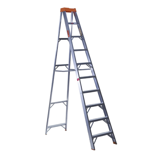 BADGER 10-Step BAH1010 Full Aluminium Ladder  - 3m Height