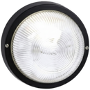 BH021 BLACK Bright Star ROUND PLAIN PVC BULKHEAD - BLACK IP54 ES