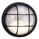 BH022 BLACK Bright Star ROUND GRID PVC BULKHEAD - BLACK IP44 ES
