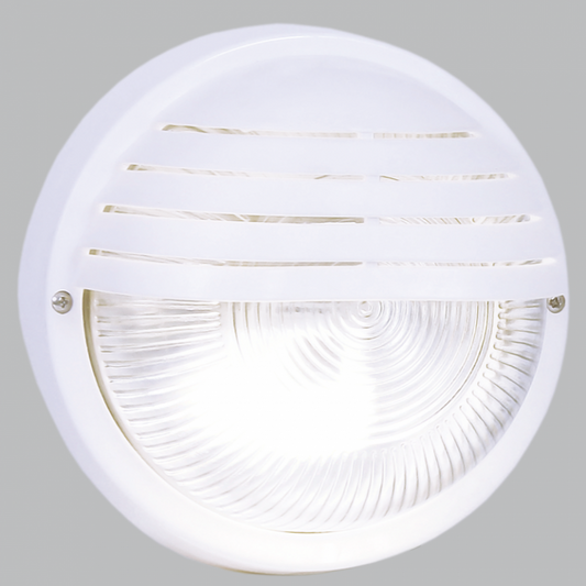 BH023 WHITE Bright Star ROUND EYELID PVC BULKHEAD - WHITE IP44 ES