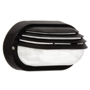 BH026 BLACK Bright Star OVAL EYELID PVC BULKHEAD CLEAR GLASS BLACK IP54 ES