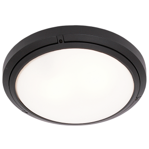 Bright Star BH057/2 BK ROUND BULKHEAD BLACK IP44 2X60W ES