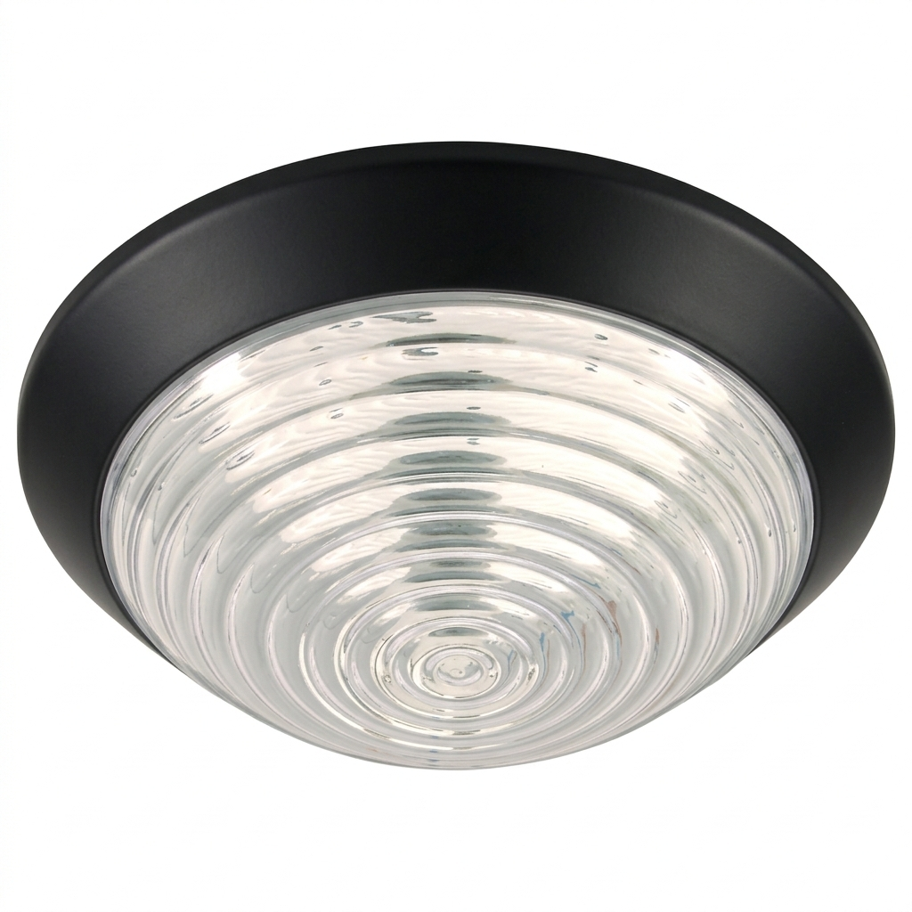 Bright Star BH066 BLACK ROUND BULKHEAD IP20 1X15W