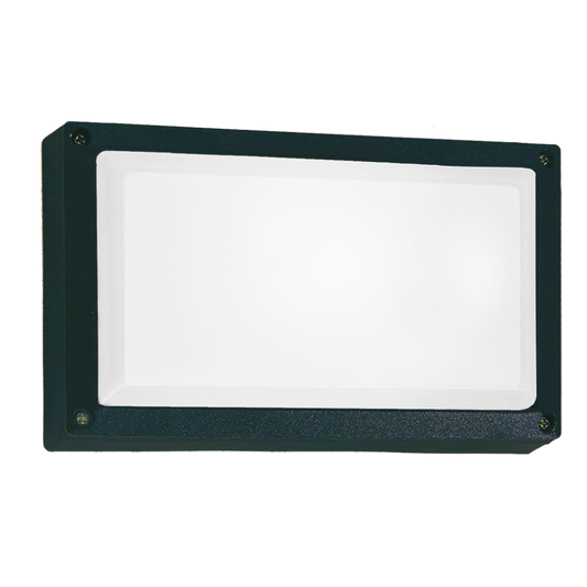 Bright Star BH075 BLACK RECTANGLE,1X15W ES, DIE CAST,POLY COVER IP44