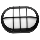 Bright Star BH090 MATT BLACK DIE CAST BULKHEAD POLY COVER IP44 1X11W ES
