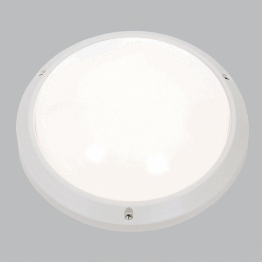 Bright Star BH114 WHITE ABS PLASTIC ROUND BULKHEADPOLY COVER IP54 1X60W ES