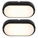 Bright Star BH124 BLACK 8 WATT OVAL PVC 4000K (IP65) BULKHEAD