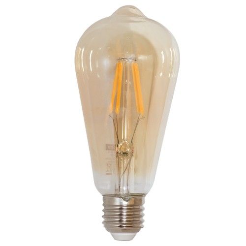 Bright Star BULB LED 157 ST64 E27 6 WATT WARM WHITE 720Lm AMBER GLASS