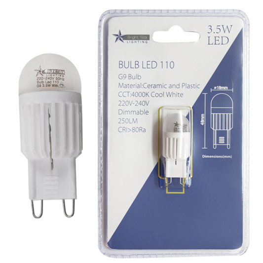 Bright Star BULB LED 110 G9 DIMMABLE 3.5W COOL WHITE