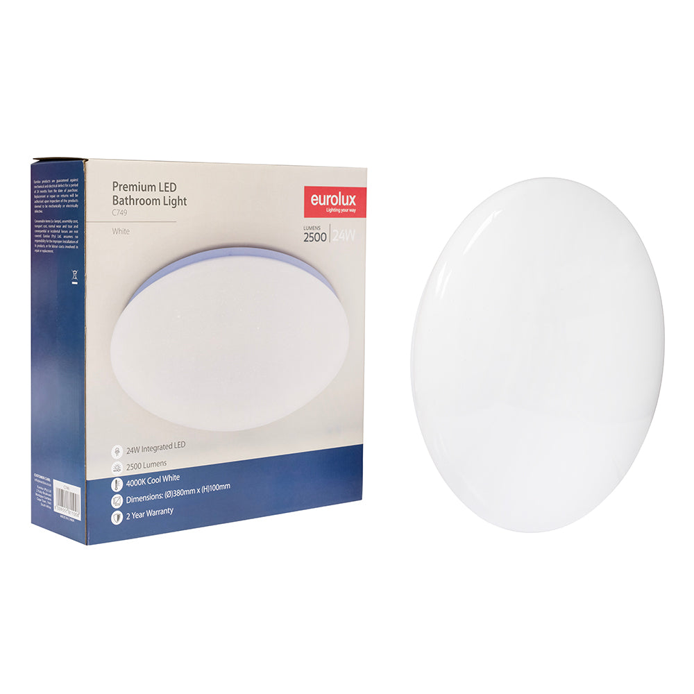 Eurolux Classic Shimmer 24W Integrated LED Ceiling Light (White, 4000K) – C749