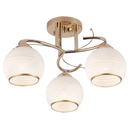 Bright Star CF195/3 GOLD METAL WITH PATTERNED WH GLASS 3X40W ES