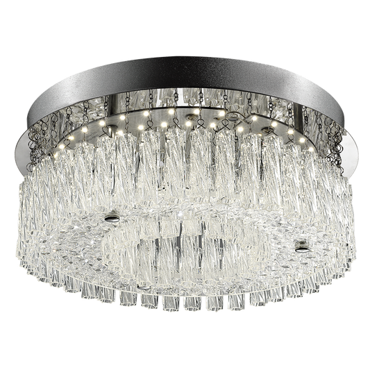 Bright Star CF273 LED POLISHED CHR LED GLASS CLEAR ACRYLIC CRYSTAL 12W