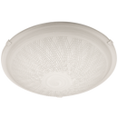 Bright Star CF293 SMALL PATTERNED WH GLASS WH CLIPS 2X60W ES 300MM