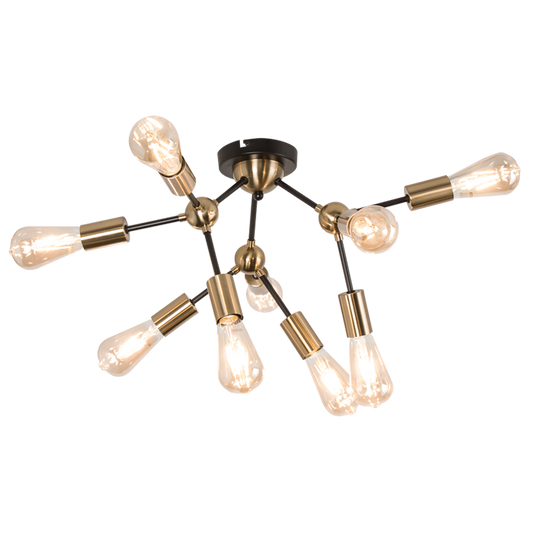 Bright Star CF434/9 BRASS ANT/BRASS/BLK 9 X40W ES 730MMX355MM