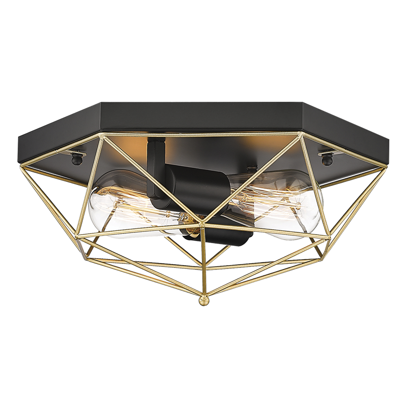 Bright Star CF439 BK/GOLD METAL BK/GOLD 2X40W ES 340MM