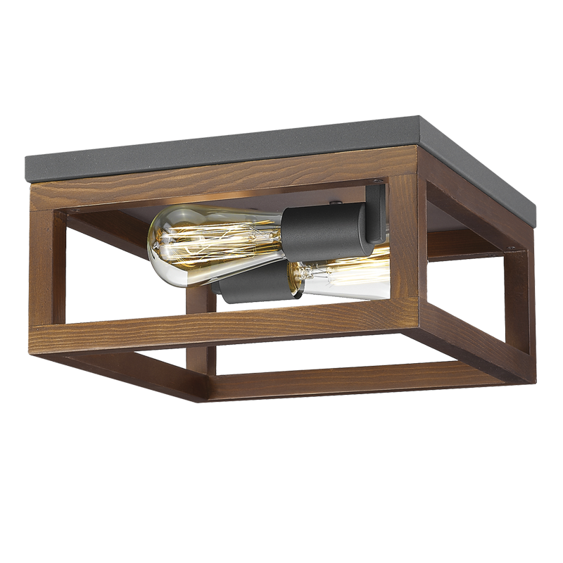 Bright Star CF441 BK/WOOD METAL BK/WOOD 2 X 40W ES 300X145MM