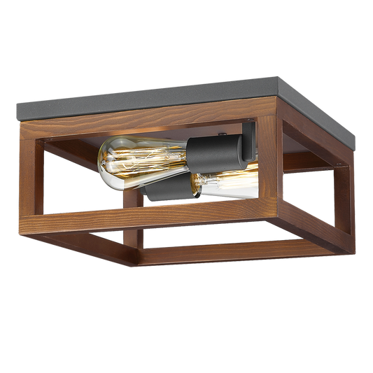 Bright Star CF441 BK/WOOD METAL BK/WOOD 2 X 40W ES 300X145MM