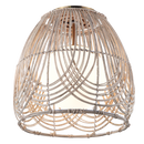 Bright Star CF444 RATTAN RATTAN+ WHITE INNER GLASS 1X40W ES 300MM